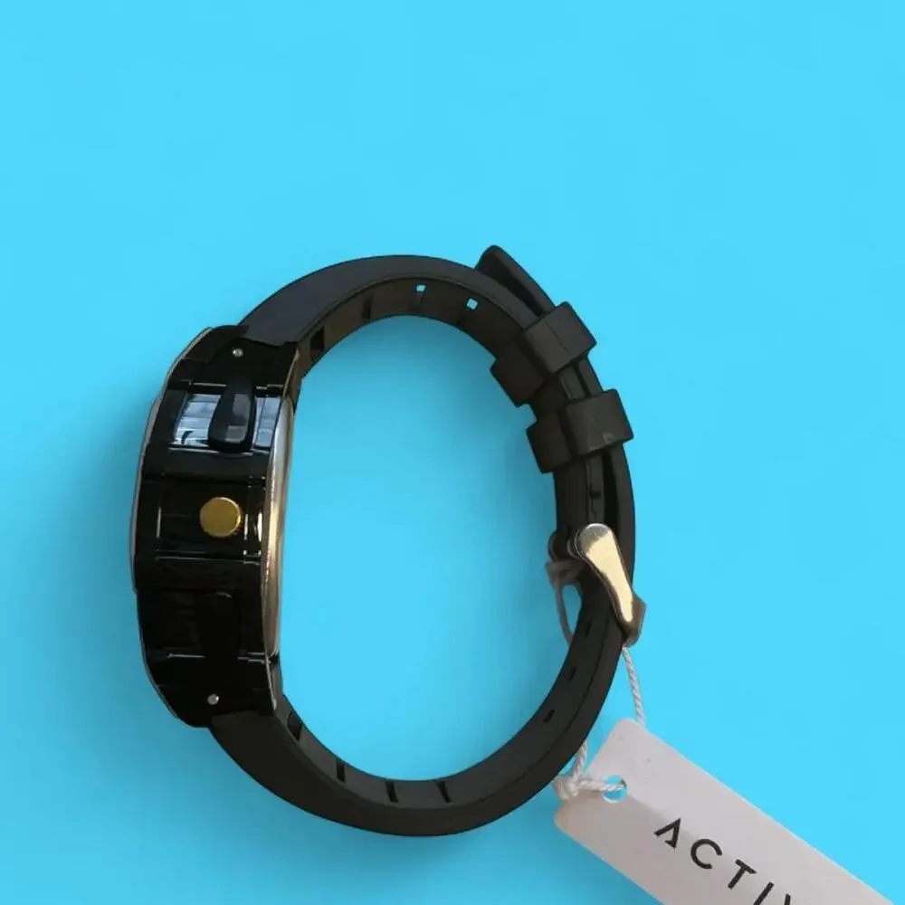 Activa mens black gold watch